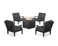 Thumbnail for Trex Yacht Club 5-Piece Deep Seating Set with Fire Pit Table