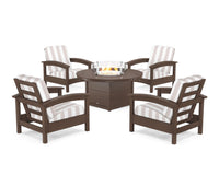 Thumbnail for Trex Rockport 5-Piece Deep Seating Set with Round Fire Pit Table