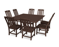 Thumbnail for Trex Yacht Club 9-Piece Farmhouse Trestle Side Chair Dining Set