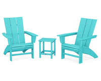 Thumbnail for POLYWOOD Modern 3-Piece Curveback Adirondack Set with Long Island 18