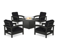 Thumbnail for Trex Rockport 5-Piece Deep Seating Set with Yacht Club Fire Pit Table