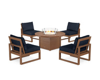 Thumbnail for Trex Eastport Modular 5-Piece Deep Seating Set with Round Fire Pit Table