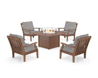 Thumbnail for Trex Yacht Club 5-Piece Deep Seating Set with Square Fire Pit Table