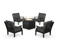 Thumbnail for Trex Yacht Club 5-Piece Deep Seating Set with Round Fire Pit Table