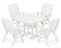 Thumbnail for Trex Yacht Club Highback 5-Piece Farmhouse Trestle Dining Set