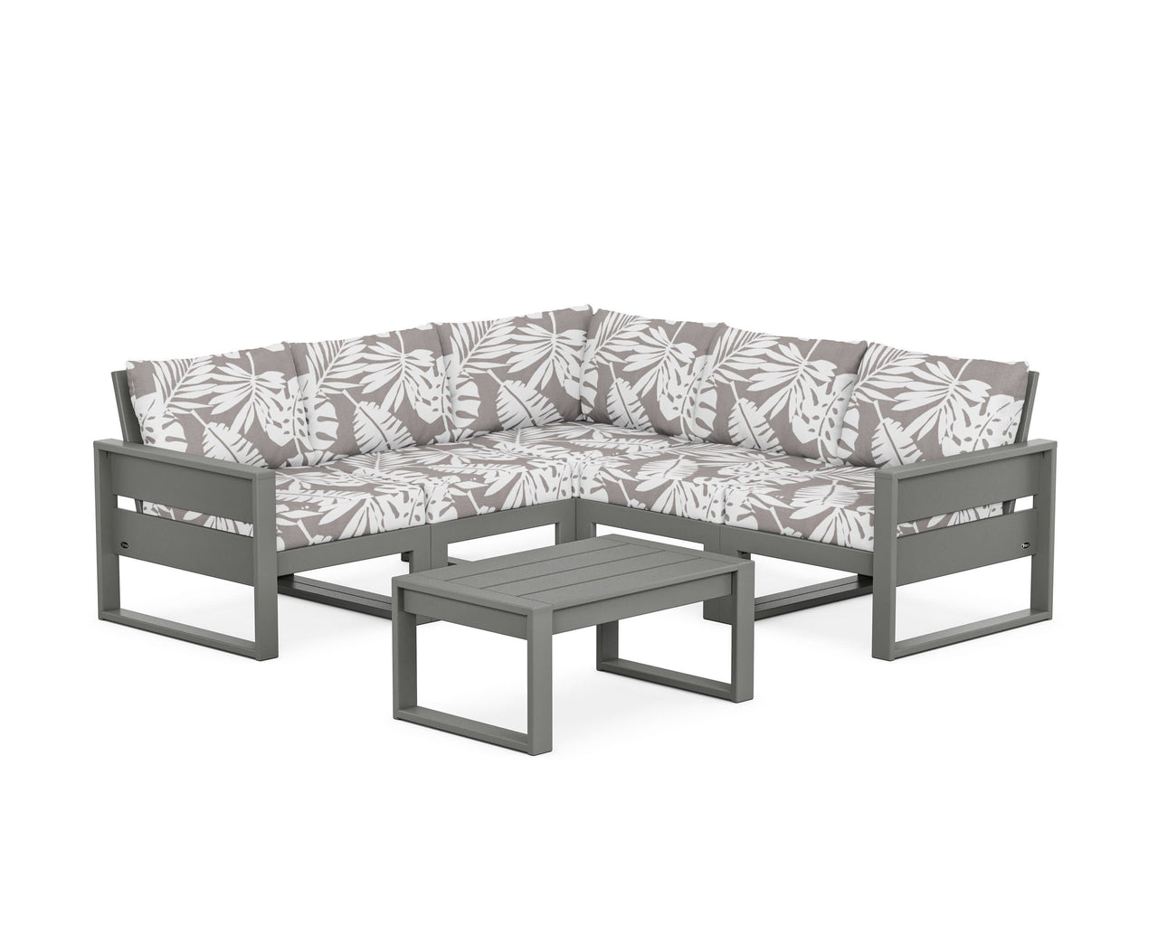 Trex Eastport 6-Piece Deep Seating Sectional + Coffee Table Set