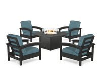 Thumbnail for Trex Rockport 5-Piece Deep Seating Set with Square Fire Pit Table