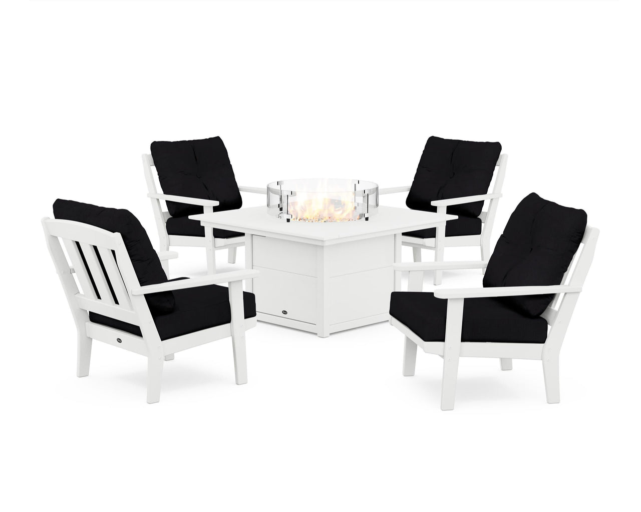Trex Cape Cod 5-Piece Deep Seating Set with Fire Pit Table