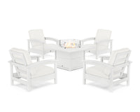 Thumbnail for Trex Rockport 5-Piece Deep Seating Set with Square Fire Pit Table