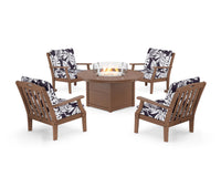 Thumbnail for Trex Yacht Club 5-Piece Deep Seating Set with Round Fire Pit Table