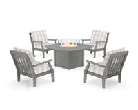 Thumbnail for Trex Yacht Club 5-Piece Deep Seating Set with Fire Pit Table