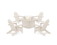 Thumbnail for Trex Cape Cod Adirondack 5-Piece Set with Yacht Club Fire Pit Table - Sand Castle