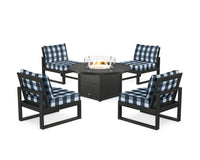 Thumbnail for Trex Eastport Modular 5-Piece Deep Seating Set with Round Fire Pit Table