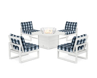 Thumbnail for Trex Eastport Modular 5-Piece Deep Seating Set with Yacht Club Fire Pit Table