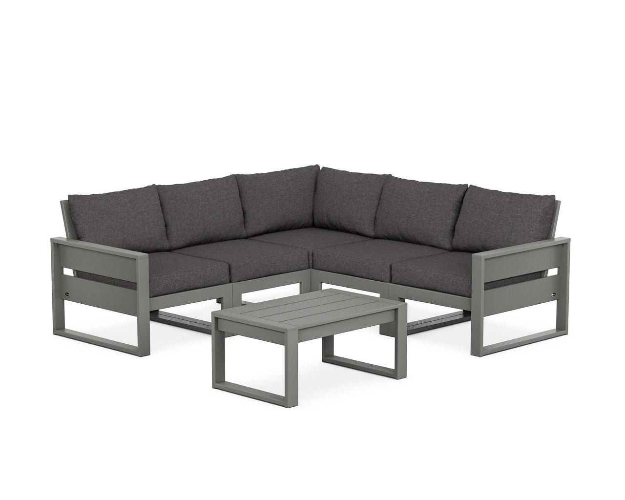Trex Eastport 6-Piece Deep Seating Sectional + Coffee Table Set