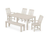 Thumbnail for Trex Yacht Club 6-Piece Parsons Dining Set with Bench - Sand Castle