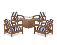 Thumbnail for Trex Rockport 5-Piece Deep Seating Set with Yacht Club Fire Pit Table