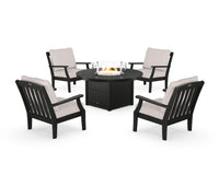 Thumbnail for Trex Yacht Club 5-Piece Deep Seating Set with Round Fire Pit Table