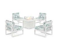 Thumbnail for Trex Eastport Modular 5-Piece Deep Seating Set with Square Fire Pit Table