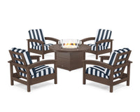 Thumbnail for Trex Rockport 5-Piece Deep Seating Set with Round Fire Pit Table
