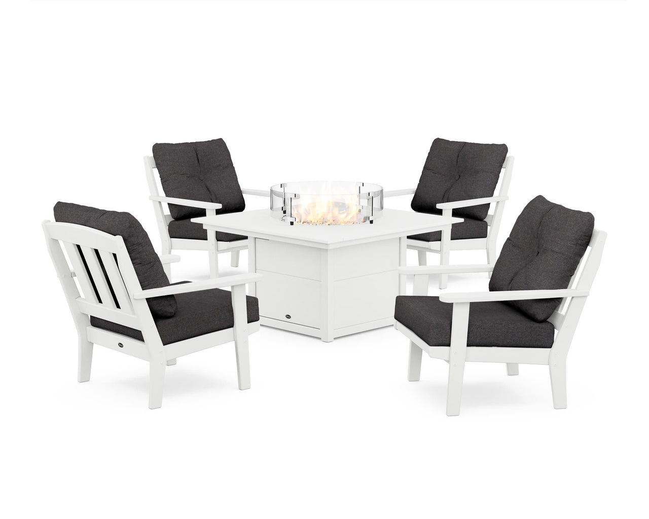 Trex Cape Cod 5-Piece Deep Seating Set with Fire Pit Table