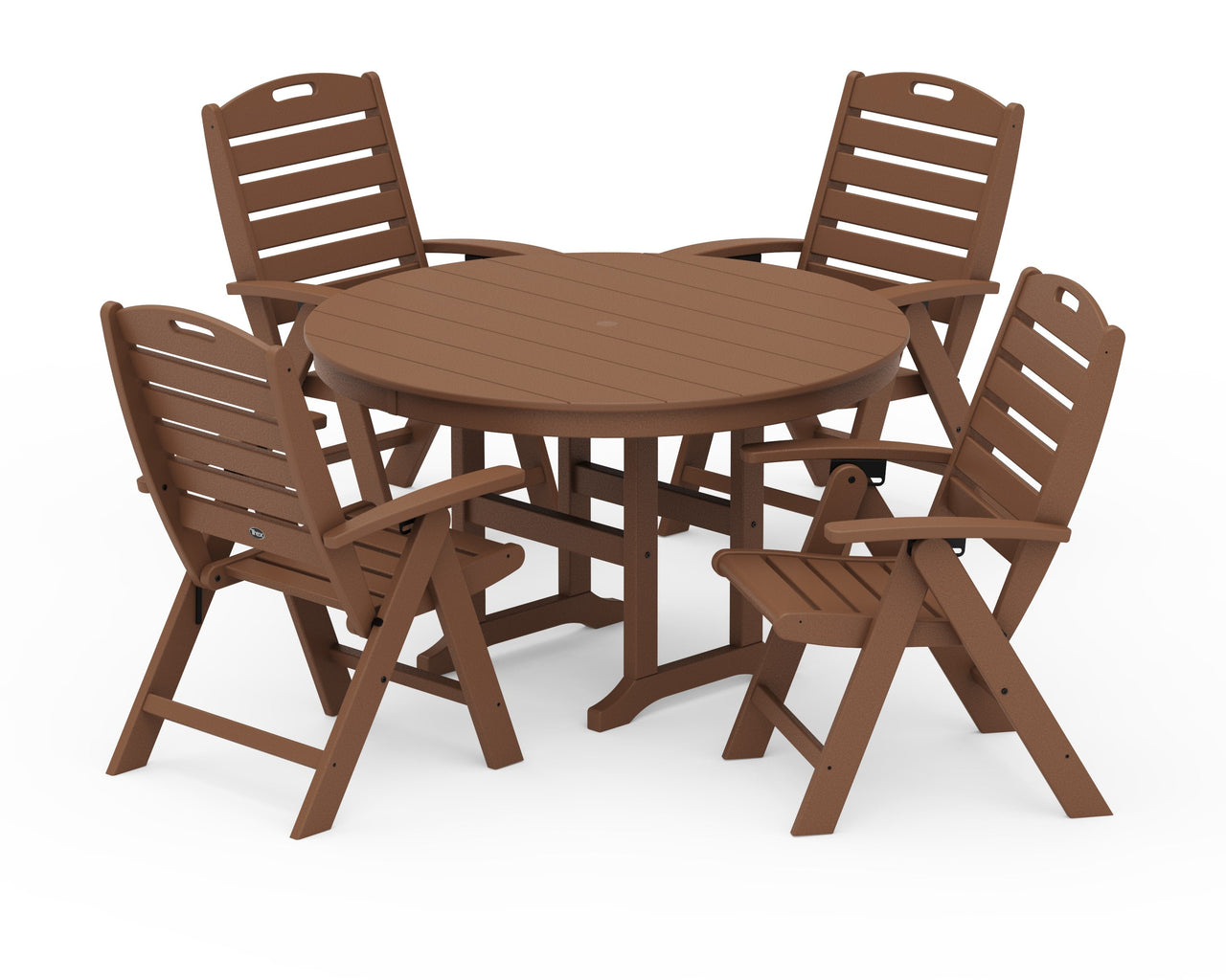 Trex Yacht Club Highback 5-Piece Round Dining Set