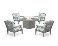 Thumbnail for Trex Yacht Club 5-Piece Deep Seating Set with Fire Pit Table