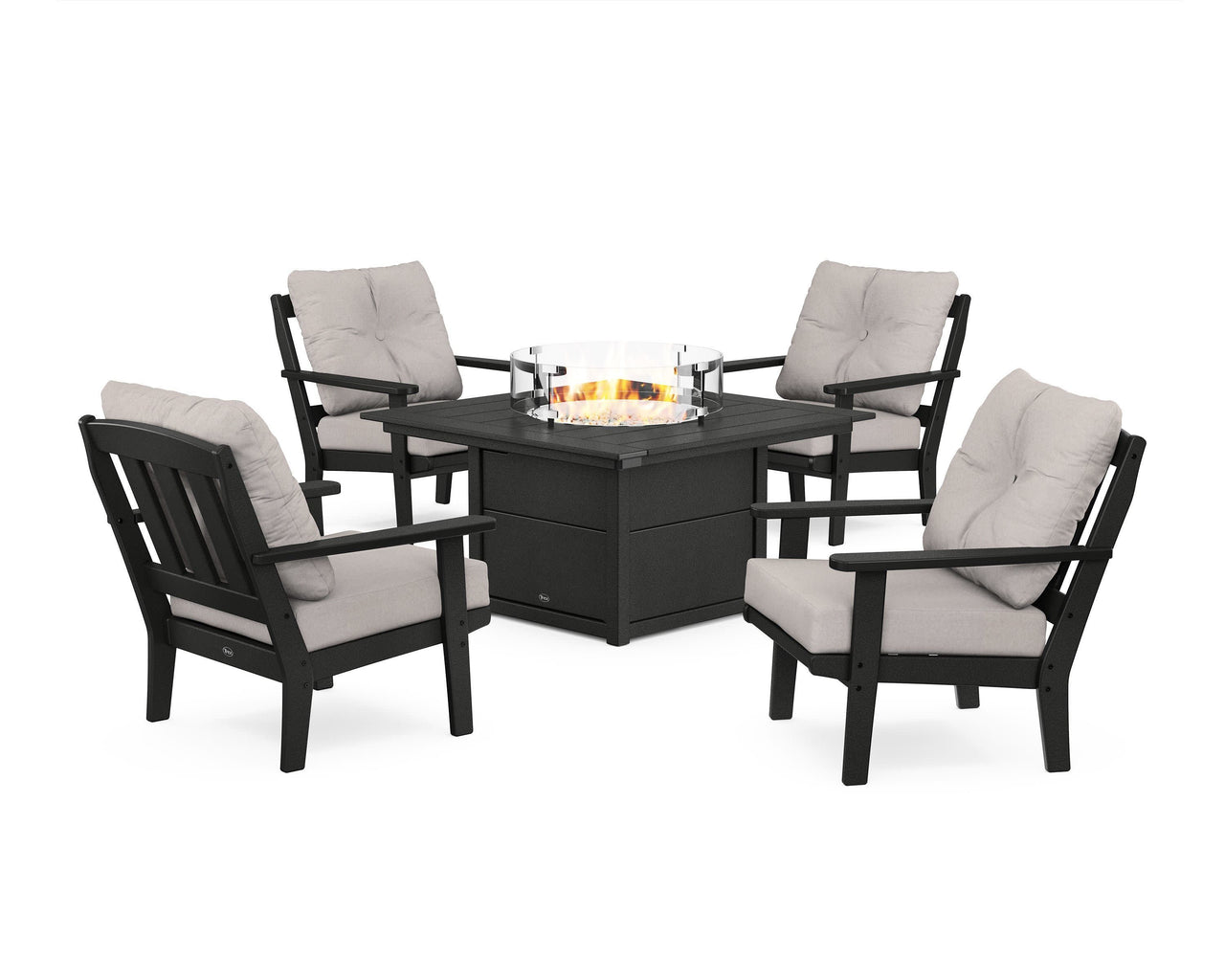 Trex Cape Cod 5-Piece Deep Seating Set with Fire Pit Table