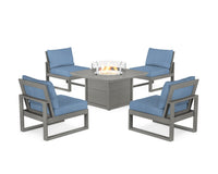 Thumbnail for Trex Eastport Modular 5-Piece Deep Seating Set with Yacht Club Fire Pit Table