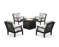 Thumbnail for Trex Yacht Club 5-Piece Deep Seating Set with Round Fire Pit Table