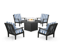 Thumbnail for Trex Yacht Club 5-Piece Deep Seating Set with Square Fire Pit Table