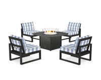Thumbnail for Trex Eastport Modular 5-Piece Deep Seating Set with Yacht Club Fire Pit Table