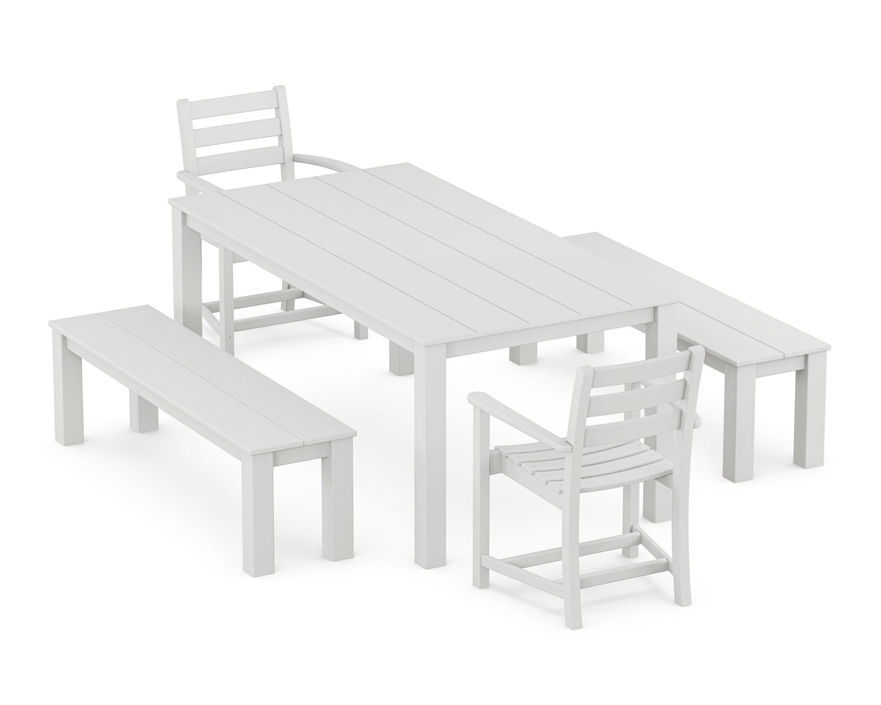 Trex Monterey Bay 5-Piece Parsons Dining Set with Benches