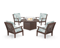 Thumbnail for Trex Yacht Club 5-Piece Deep Seating Set with Round Fire Pit Table