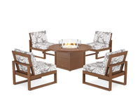 Thumbnail for Trex Eastport Modular 5-Piece Deep Seating Set with Round Fire Pit Table
