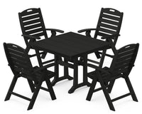 Thumbnail for Trex Yacht Club Highback 5-Piece Farmhouse Trestle Dining Set