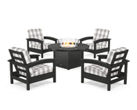 Thumbnail for Trex Rockport 5-Piece Deep Seating Set with Round Fire Pit Table