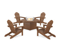 Thumbnail for Trex 5-Piece Monterey Bay Adirondack Conversation Set with Fire Pit Table