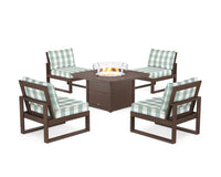 Thumbnail for Trex Eastport Modular 5-Piece Deep Seating Set with Yacht Club Fire Pit Table