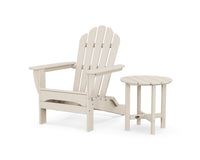 Thumbnail for Trex Monterey Bay Folding Adirondack Chair with Side Table - Sand Castle