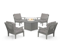 Thumbnail for Trex Yacht Club 5-Piece Deep Seating Set with Fire Pit Table