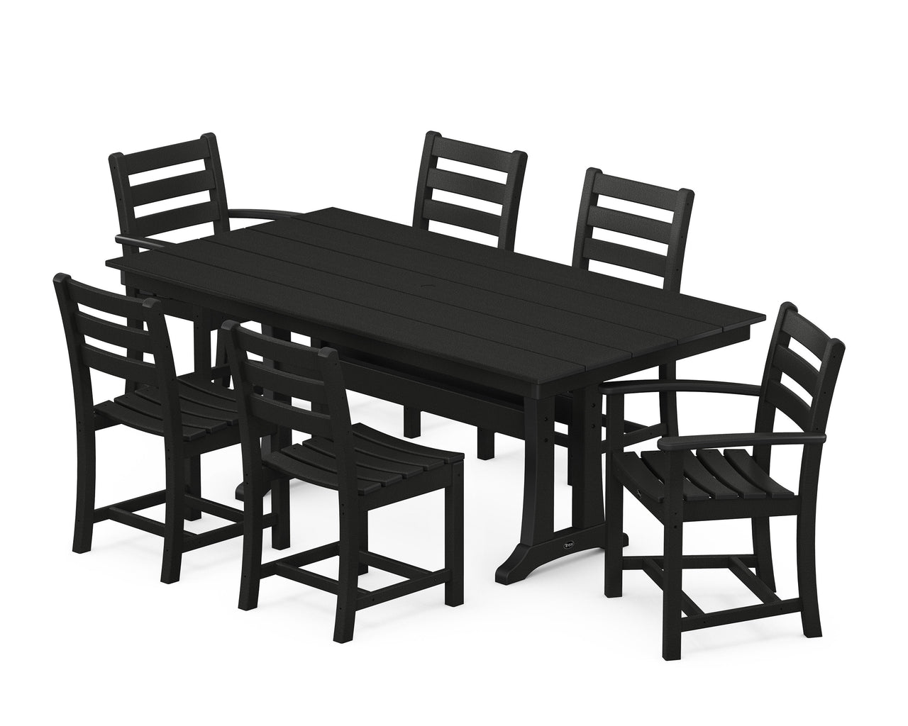 Trex Monterey Bay 7-Piece Farmhouse Trestle Dining Set