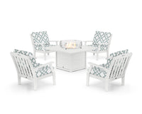 Thumbnail for Trex Yacht Club 5-Piece Deep Seating Set with Square Fire Pit Table