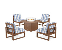 Thumbnail for Trex Eastport Modular 5-Piece Deep Seating Set with Square Fire Pit Table