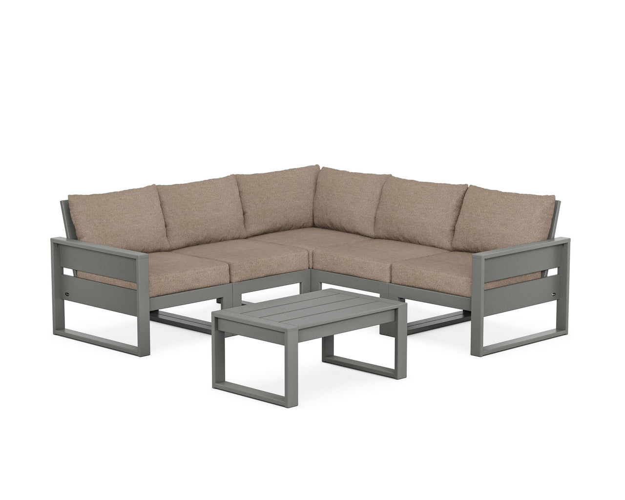 Trex Eastport 6-Piece Deep Seating Sectional + Coffee Table Set