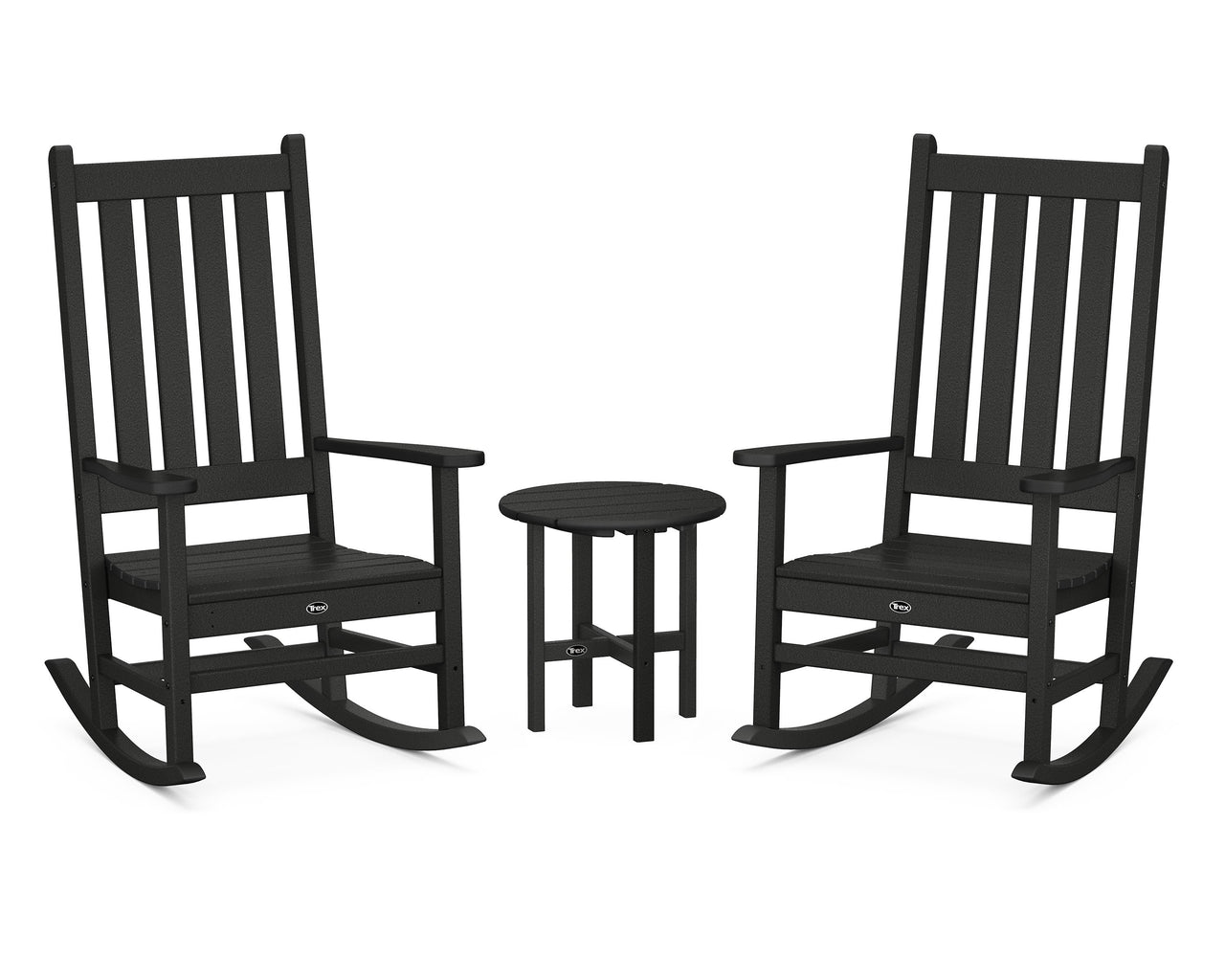 Trex Cape Cod 3-Piece Porch Rocking Chair Set with Cape Cod Round 18" Side Table