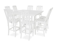 Thumbnail for Trex Yacht Club 9-Piece Farmhouse Trestle Side Chair Bar Set