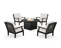 Thumbnail for Trex Yacht Club 5-Piece Deep Seating Set with Round Fire Pit Table