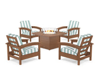 Thumbnail for Trex Rockport 5-Piece Deep Seating Set with Yacht Club Fire Pit Table