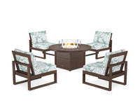 Thumbnail for Trex Eastport Modular 5-Piece Deep Seating Set with Round Fire Pit Table